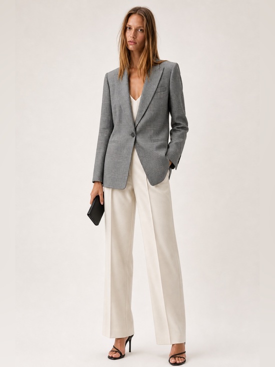 Zara Jackets & Blazers - Zara Black Glen Plaid Single-Button Blazer Jacket size S